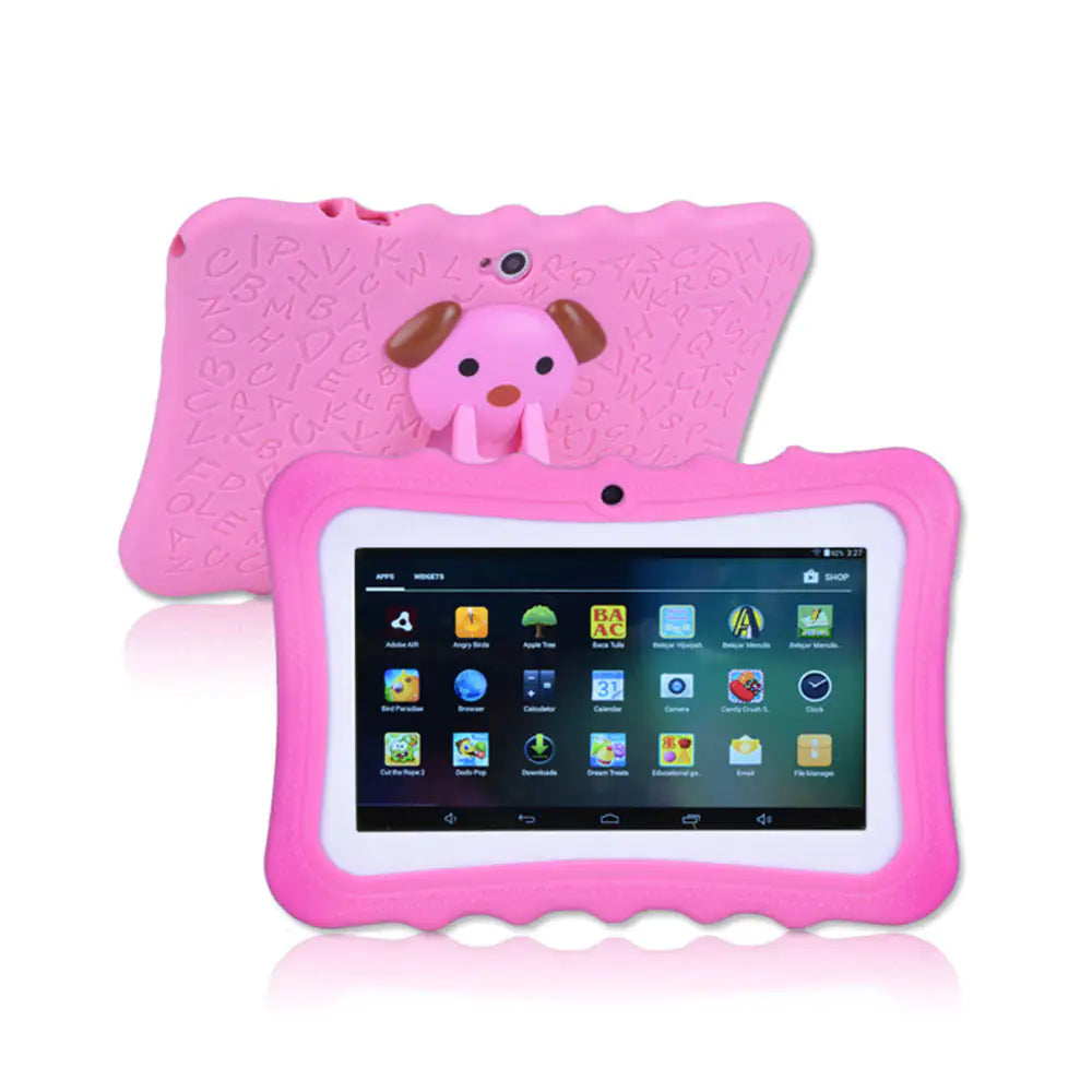 Kids 7" Android Tablet with Leather Case Bundle