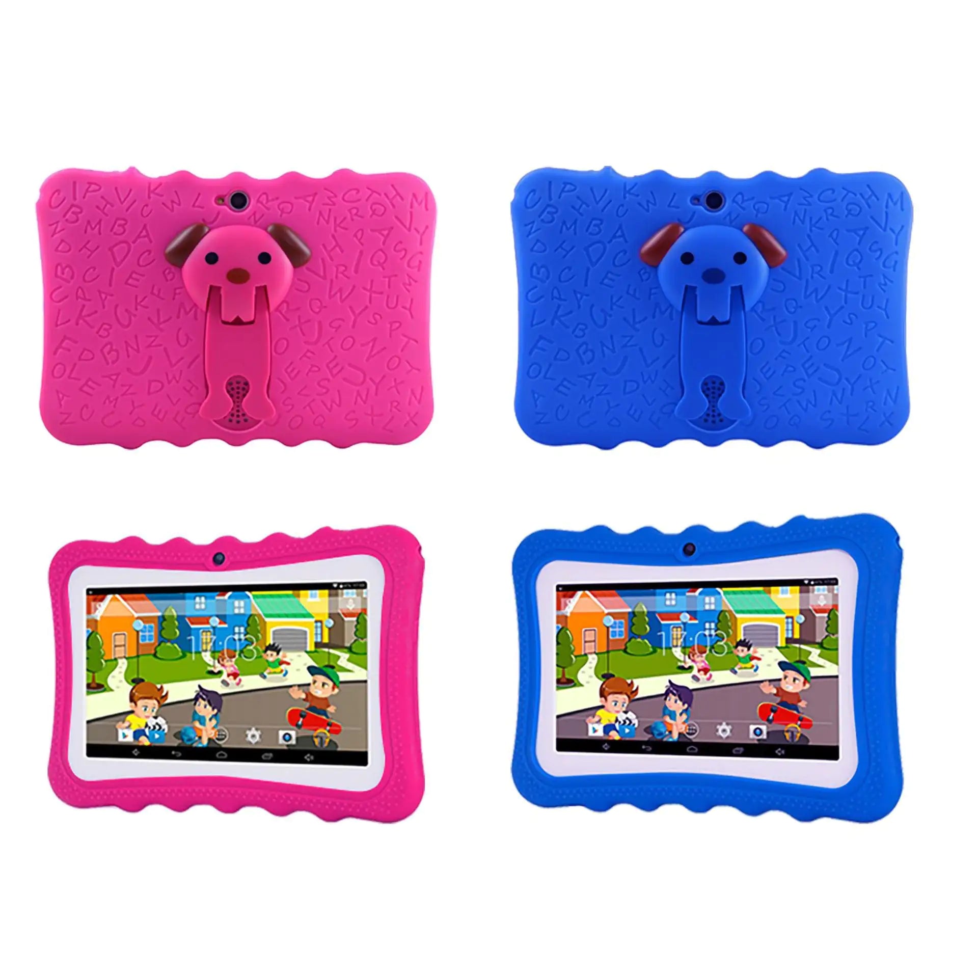 Kids 7" Android Tablet with Leather Case Bundle