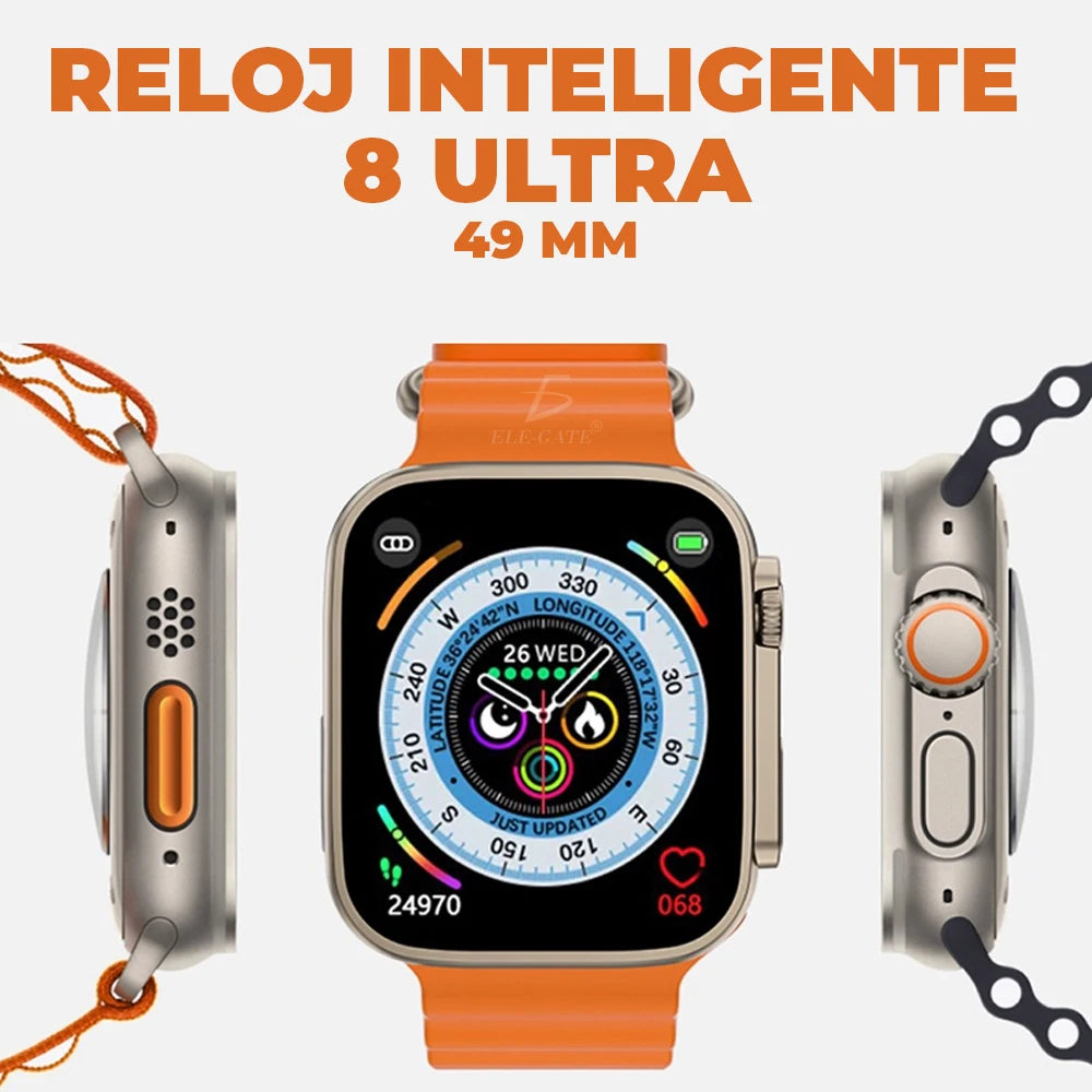 S8 Ultra Series Smart Watch Large Screen Touch Control IOS Compatibility Answer Call Payment IP68 Rotating Healthy Fitpro