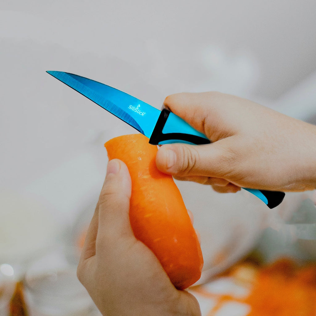 Kitchen Knife Set - Blue Handle | Blue Blade