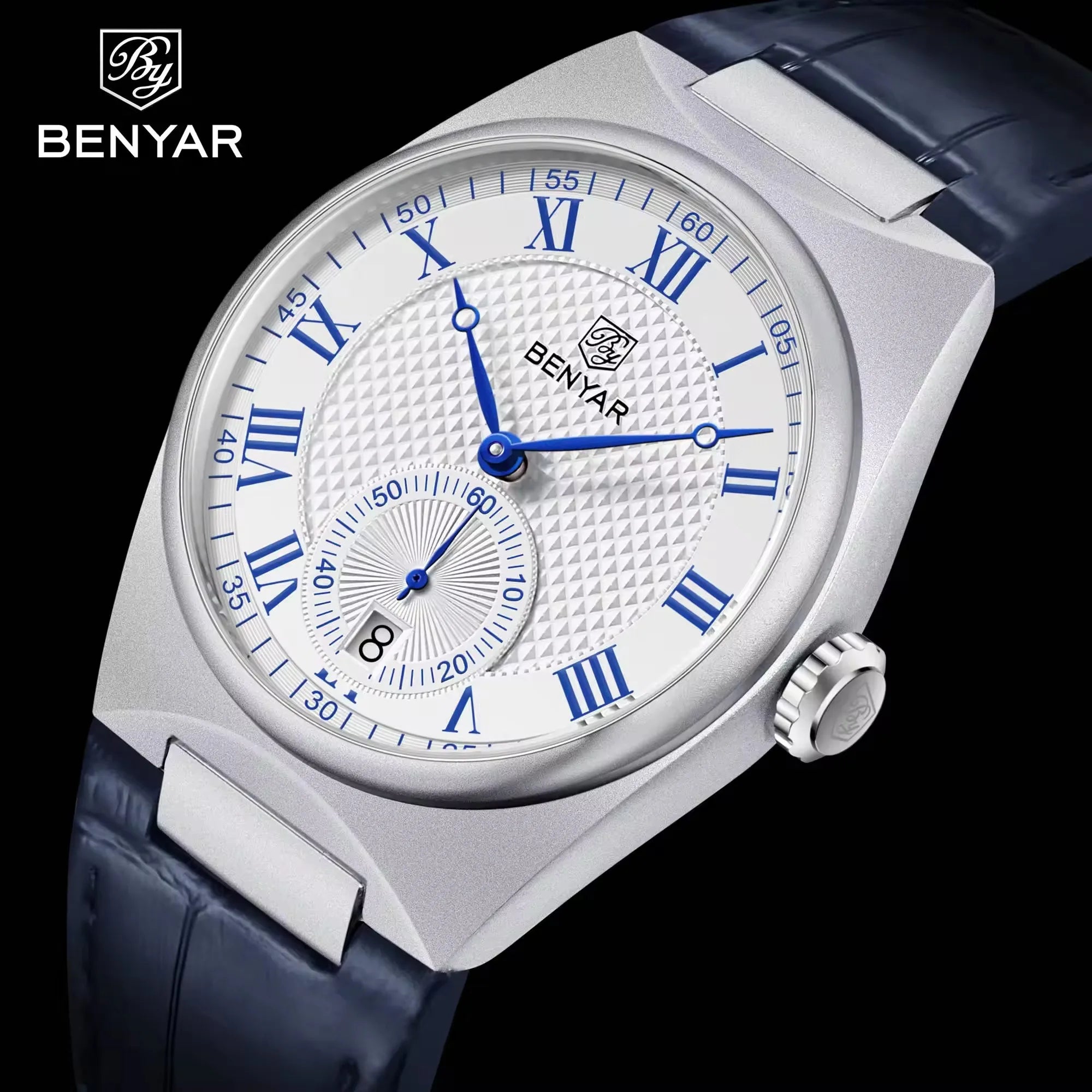 Benyar Watch BY-5199M Classy Custom Brand Gents Timepiece Perfect Genuine Leather Strap Waterproofing Chronometer Moq 1 Business