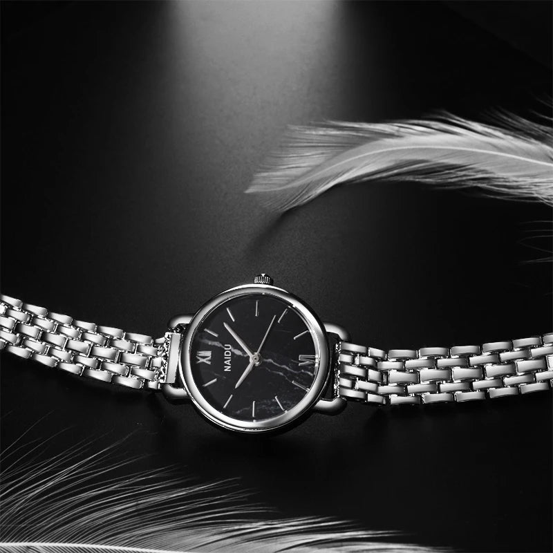Women Watches New NAIDU Rose gold Silver Ladies Bracelet Watch womens quartz dress wristwatch feminino reloj mujer kol saati
