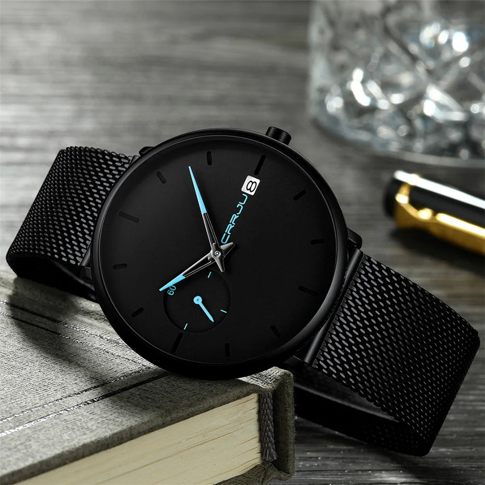 CRRJU Classic Ultra Thin Mesh Watch