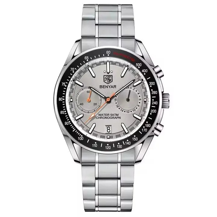 BENYAR 2023 New Design Top Sports Men Watch Quartz Watches Fashion Silicone Waterproof Automatic Chronograph 5194 Reloj Hombre