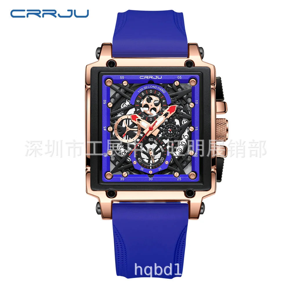 CRRJU Men's Sport Chronograph Watch