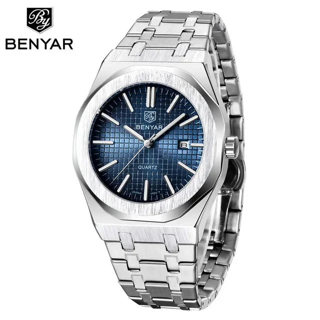 Benyar 5156  Montre Reloj Model Luminous Chronograph Calendar Waterproof Watches Fashion Men Casual Business Sports Quartz Watch