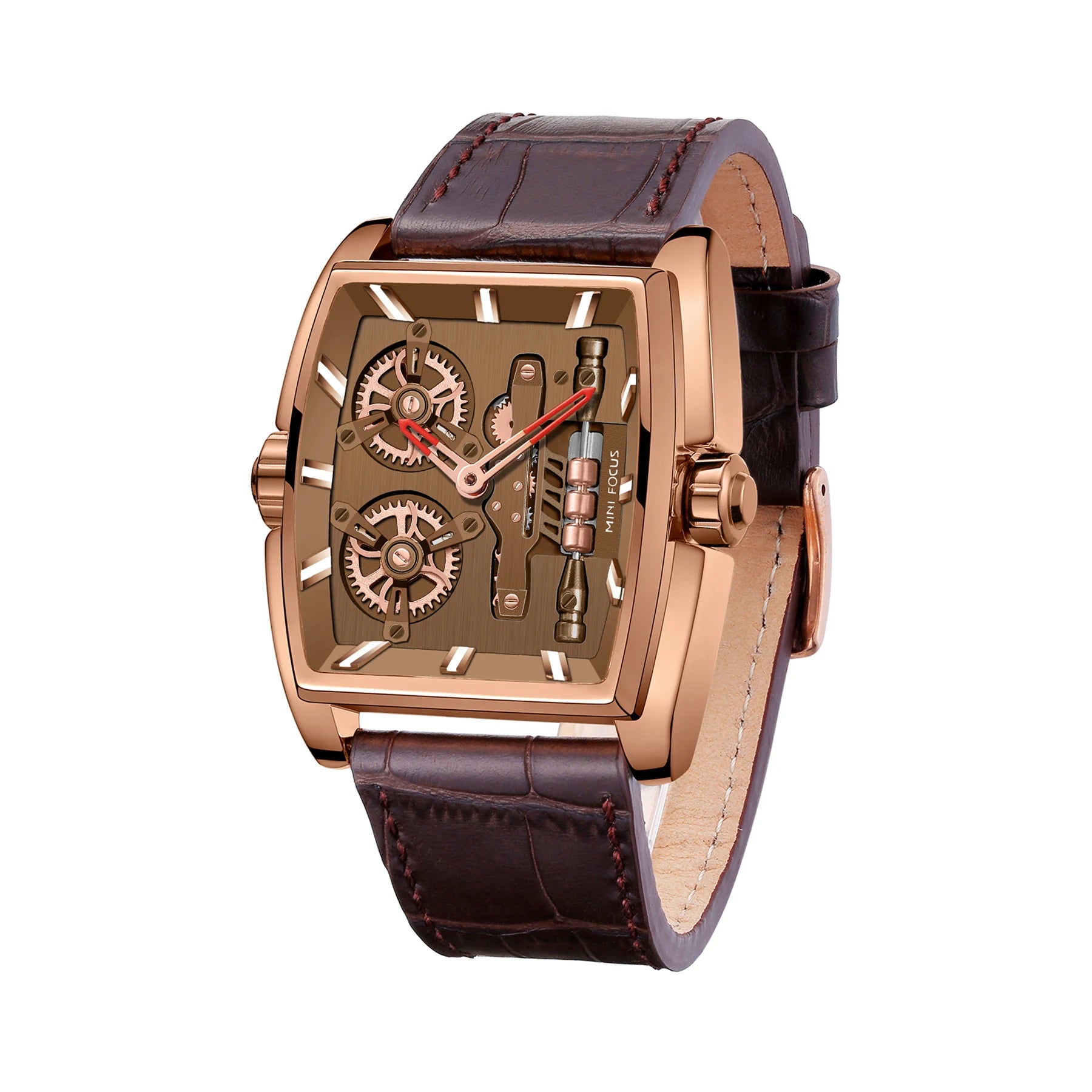 Industrial Edge Barrel Watch - Men's Waterproof Timepiece