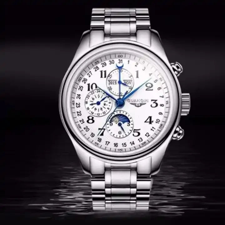 Luxury Tourbillon Business Watch - Compact Automatic Mechanical Timepiece