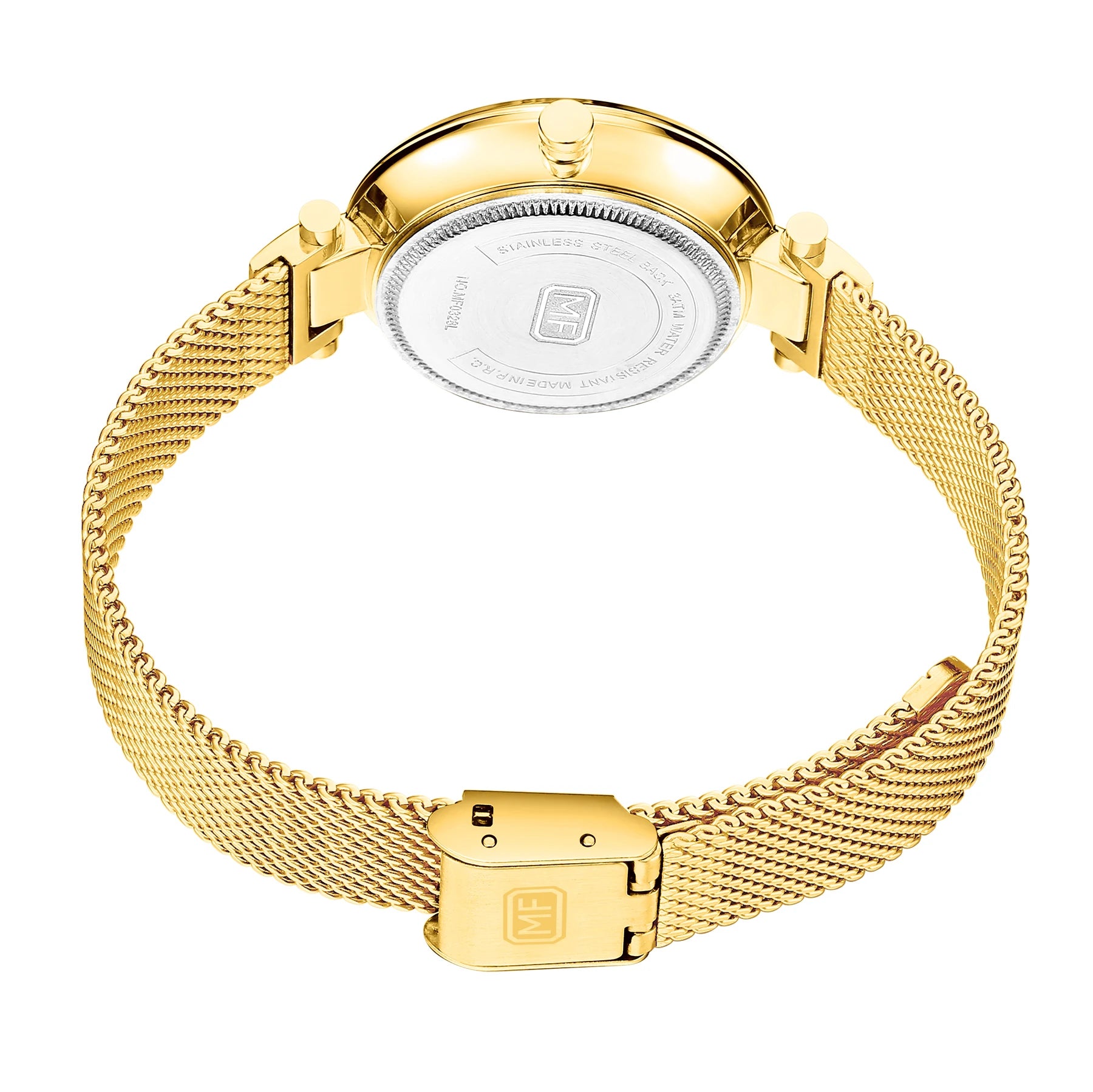 Refined Elegance Mesh Watch - Women's Waterproof Timepiece