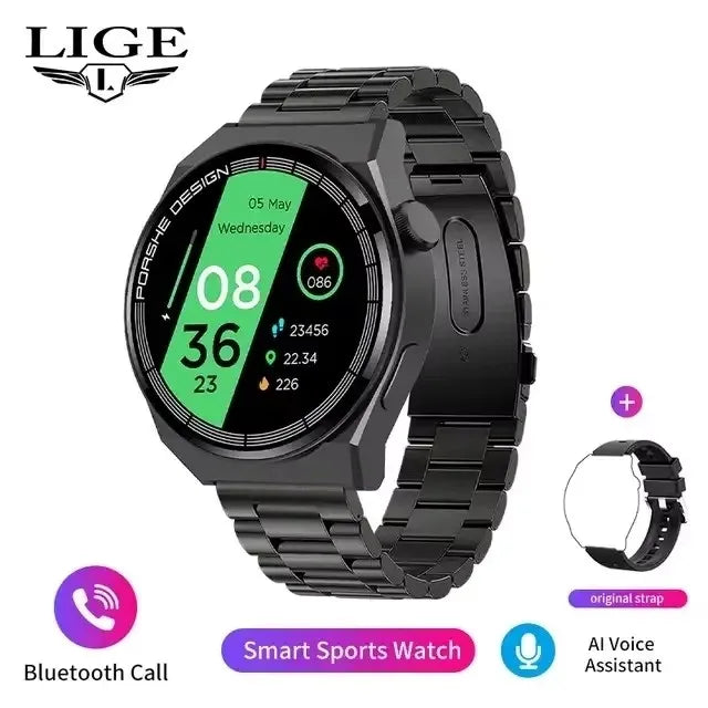 LIGE Pro Smart Watch - 4K Video Recording & Motion Tracking Wristwatch