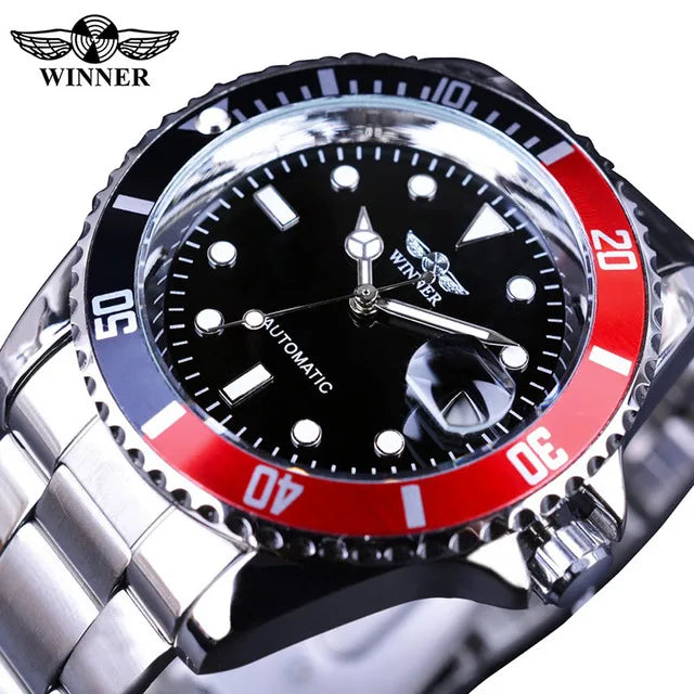 WINNER T-Winner Men's Automatic Mechanical Watch - Steel Sport Fashion Timepiece