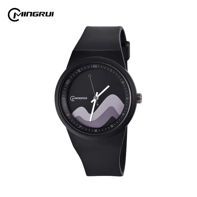 MINGRUI 2239 Student Clock Blue Dial Unisex Children Watch Silicone Sports Analog Quartz Watch Kids Watches Kids Gift for Boy