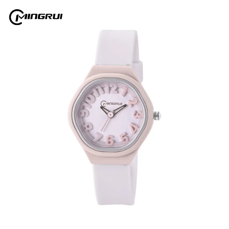 Fashion MINGRUI Casual Kids Watches 3bar Waterproof Quartz Wristwatches Jelly Kids Clock Children Watch Montre Enfant 2235