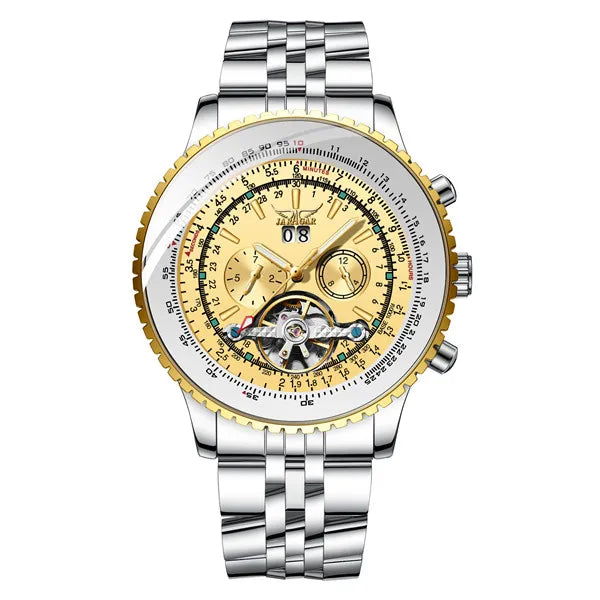 Jaragar Prestige Silver - Tourbillon Calendar Automatic Luxury Watch
