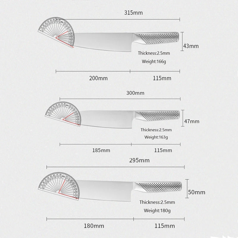 Kitchen Chef Knife Stainless Steel Sushi Knife Kitchen Santoku Knife Set Kitchen Utensils Slicing Cleaver Cutter