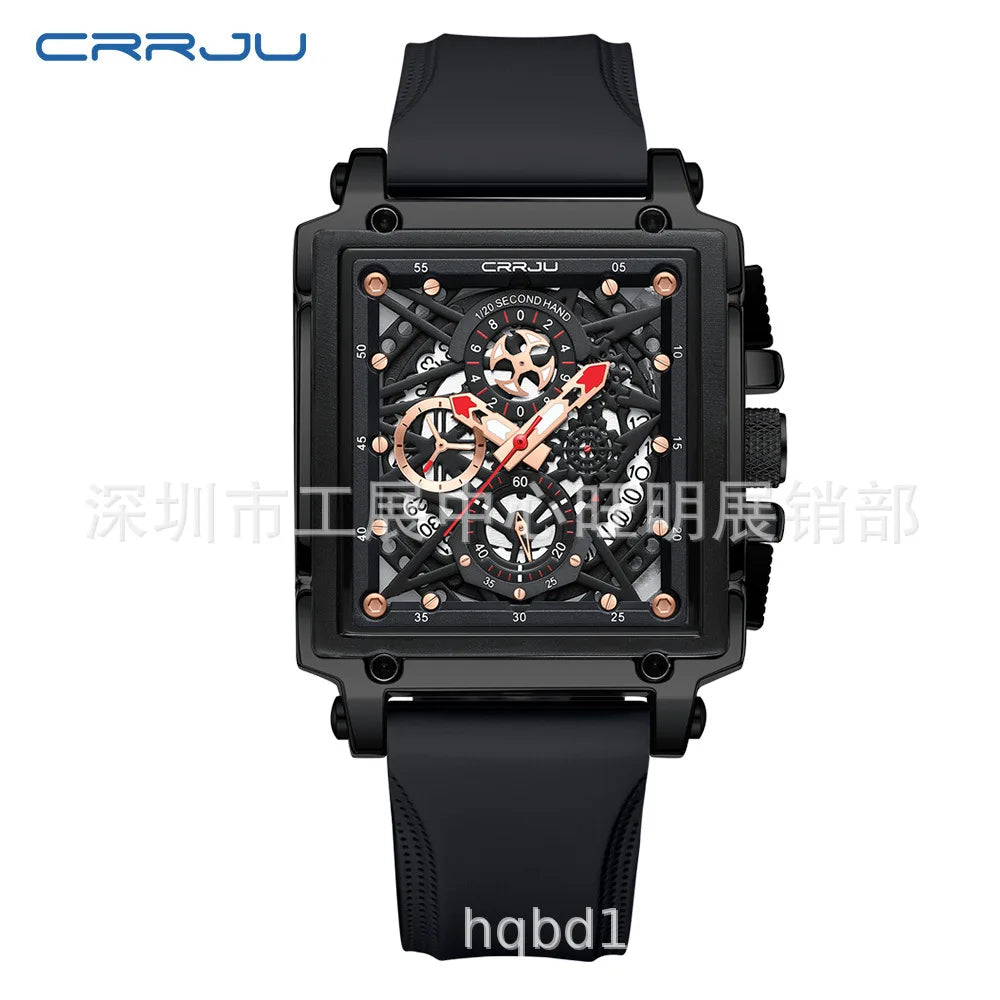 CRRJU Men's Sport Chronograph Watch