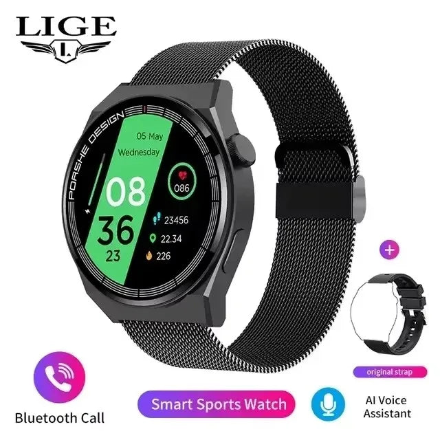 LIGE Pro Smart Watch - 4K Video Recording & Motion Tracking Wristwatch