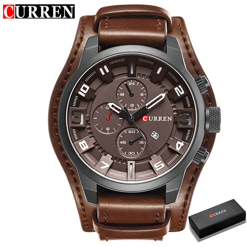 CURREN Men's Luxury Quartz Watch - Waterproof Business Casual Wristwatch
