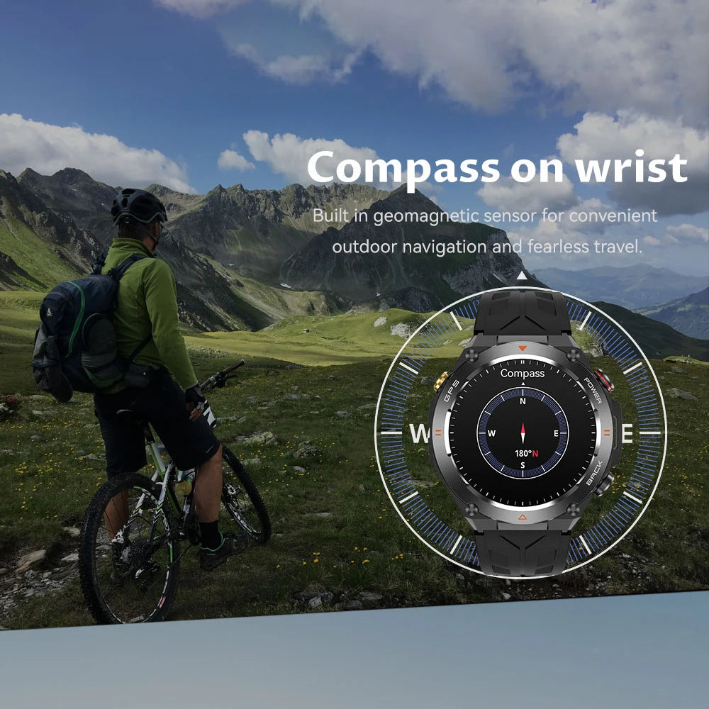SENBONO KC82 Outdoor Smartwatch GPS BT Call Heart Rate Sport Mode Fitness Tracker Waterproof Smart Watch Men for IOS Android