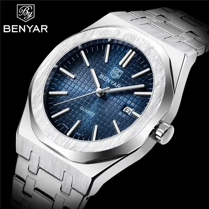 Benyar 5156  Montre Reloj Model Luminous Chronograph Calendar Waterproof Watches Fashion Men Casual Business Sports Quartz Watch