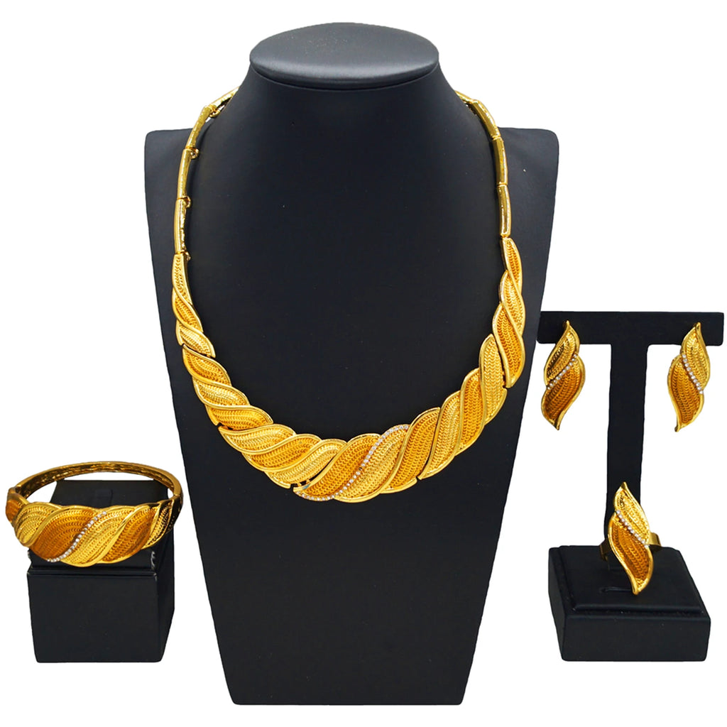 Dubai Gold Plated Jewelry Party Set