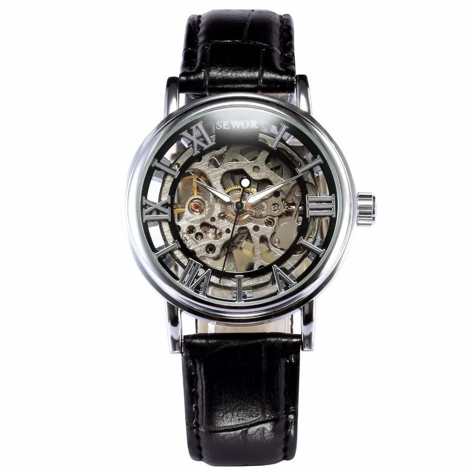 SEWOR Fashion Casual Man Watch Men Skeleton Watches Mechanical Hand Wind Wristwatches Cheap Price Dropshipping Erkek Kol Saati