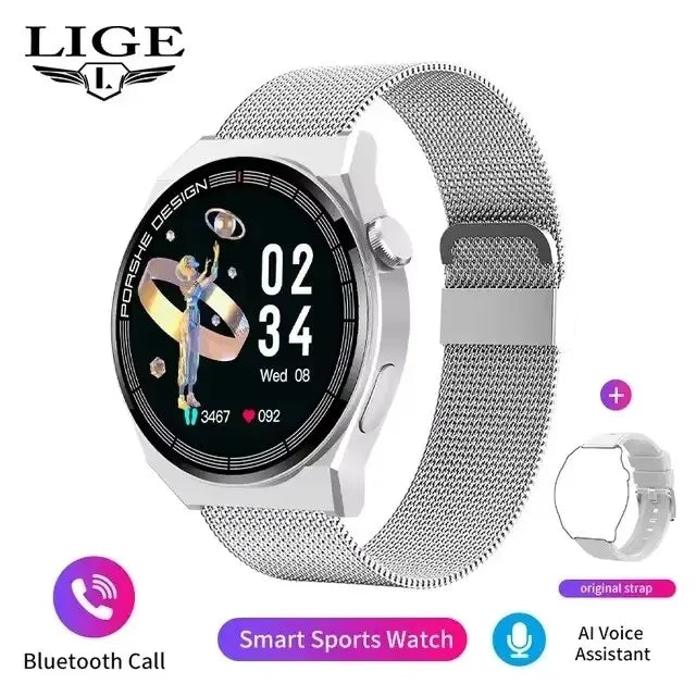 LIGE Pro Smart Watch - 4K Video Recording & Motion Tracking Wristwatch