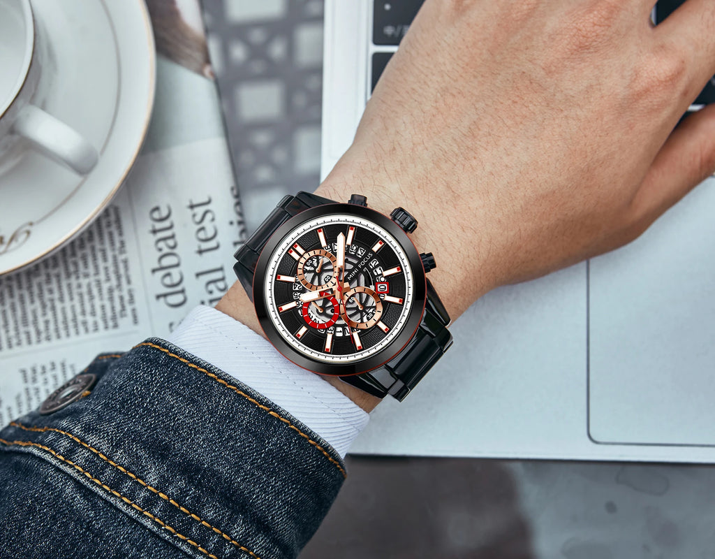The Silver Sentinel - Luxury Sports Calendar Watch