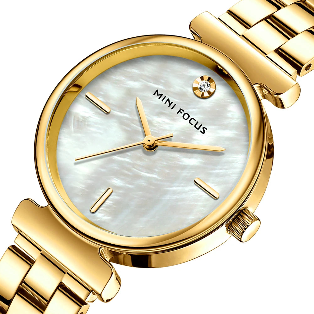Minimalist Luxe - Women's Gold Stainless Steel Fashion Watch