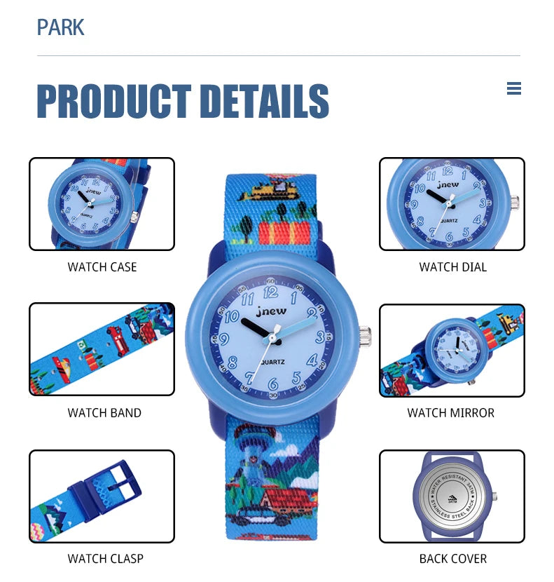 Cartoon Design 3ATM Waterproof Quartz Watches for Boys Girls Original Analog Dial Sport Fashion Style Narrow Goods Kids' Watches
