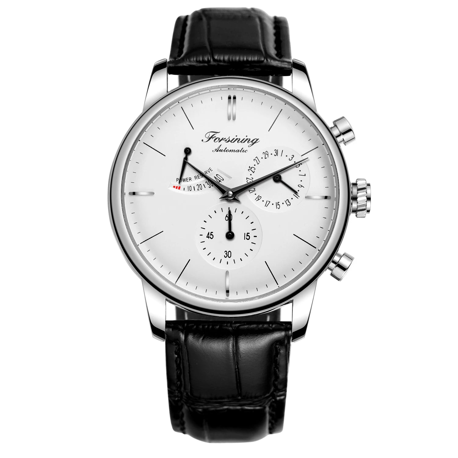 FORSINNG Men's Mechanical Watch - Black Gold Skeleton Dial Automatic Movement Leather Strap