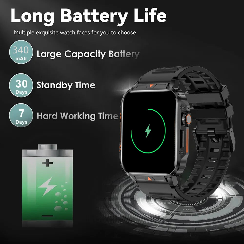 SENBONO L81 Outdoor Smartwatch Men BT Call Long Battery Fitness Tracker Waterproof Women Smart Watch for IOS Android