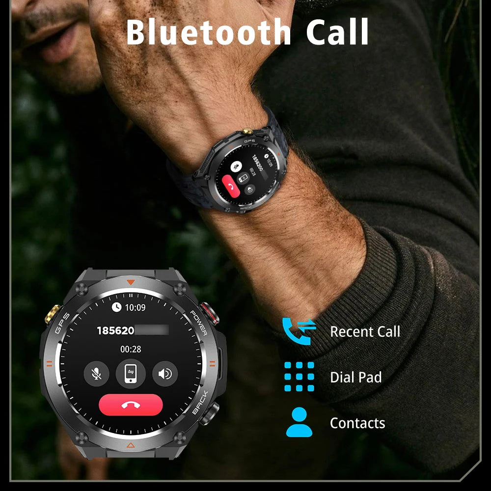 SENBONO KC82 Outdoor Smartwatch GPS BT Call Heart Rate Sport Mode Fitness Tracker Waterproof Smart Watch Men for IOS Android