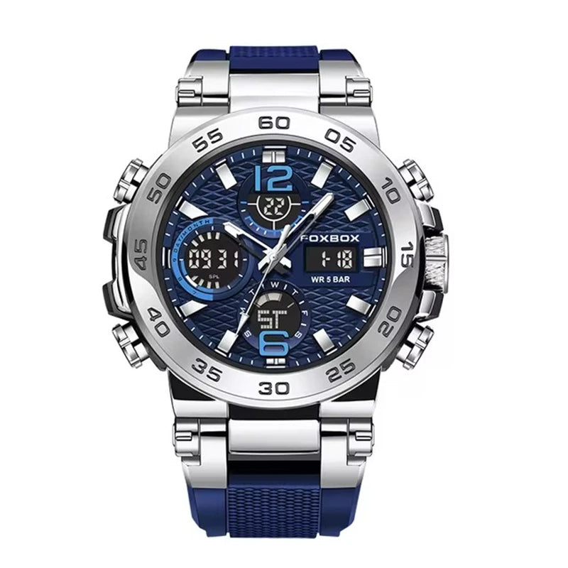 LIGE 2024 Sport Watches for Men Water Resistant Soft Silicone Strap Man Clock Luxury Luminous Male Wristwatches FB0033