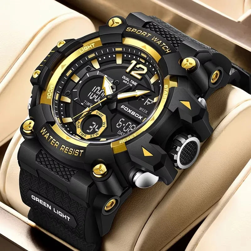 LIGE FB0069  Men Watch 50m Waterproof Wristwatch Clock  Watch Sport Male Quartz Digital Watches Plastic Silicone LIGE Latest