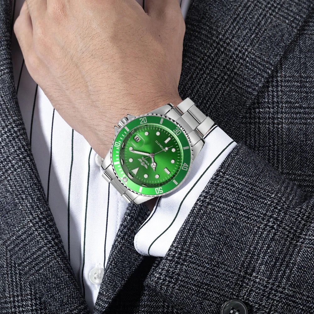 Chic Automatic Mechanical Watch - Fashion-Forward Men's Timepiece