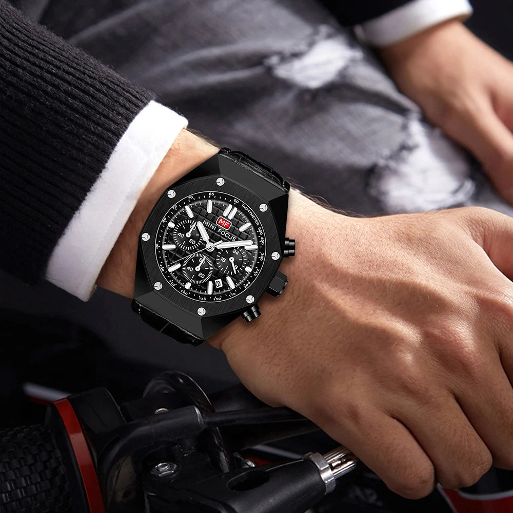 The Heritage Classic - Leather Chronograph Watch