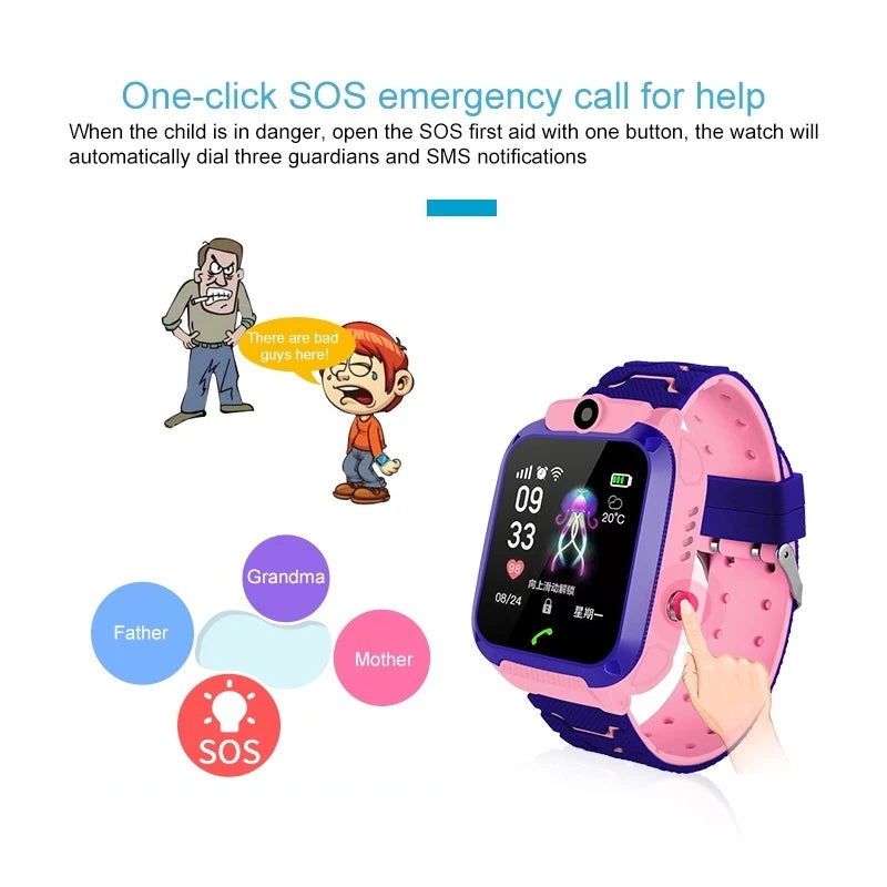 On Sale  for Children Q120 1.44 Inch Color Screen Children Smartwatch Smart Kids Watches