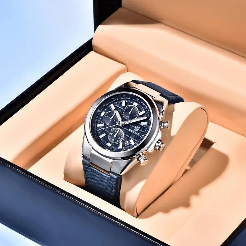 BENYAR 5206 Fashion Sports Watches Luxury Chronograph Calendar Quartz Wrist Watches Waterproof for Men Reloj Hombre