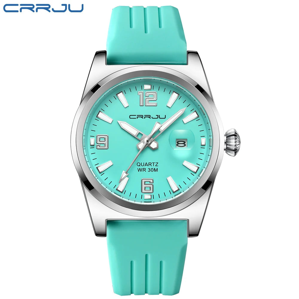 CRRJU 5027 Silicone Band Casual Watch