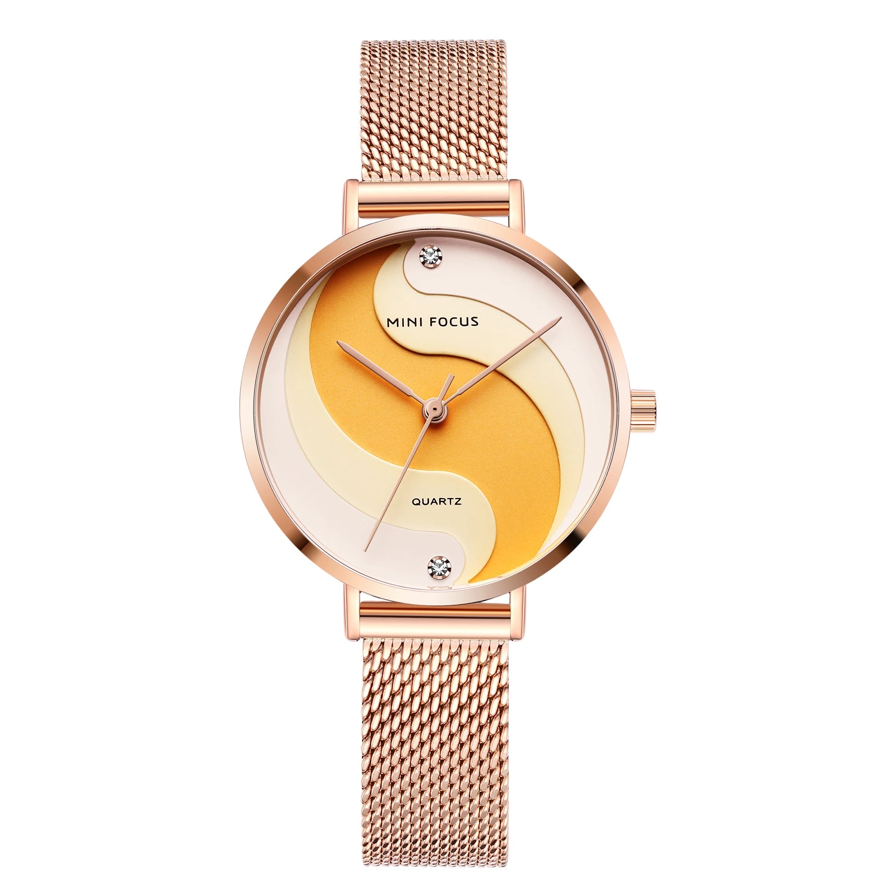 The Aurora Mesh - Gradient Dial Stainless Steel Watch