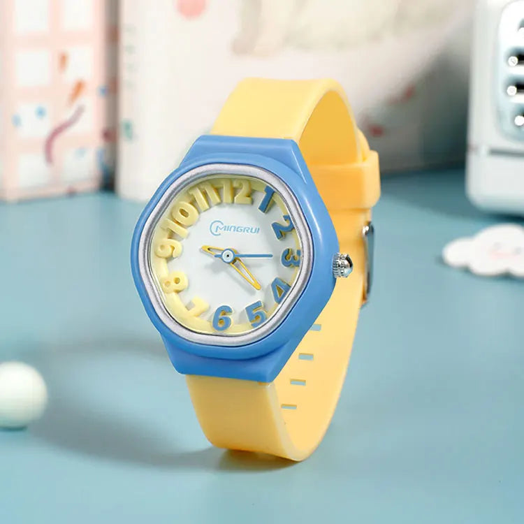 Fashion MINGRUI Casual Kids Watches 3bar Waterproof Quartz Wristwatches Jelly Kids Clock Children Watch Montre Enfant 2235