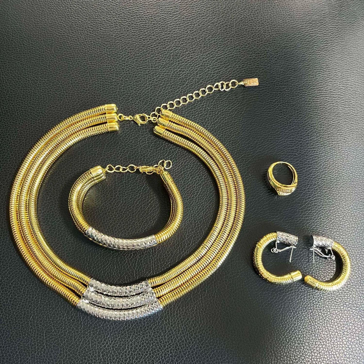 Yulaili Pakistani Bridal 24K Jewelry Set