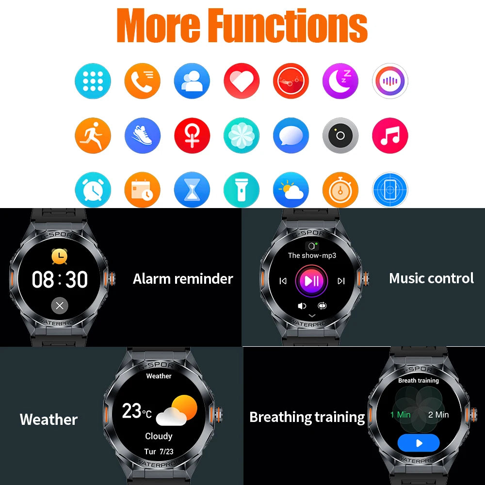 SENBONO H89 New Smartwatch Men  HD Big Screen BT Calls Water Proof 350mAh Big Battery Men Sports Fitness Tracking Smart Watch