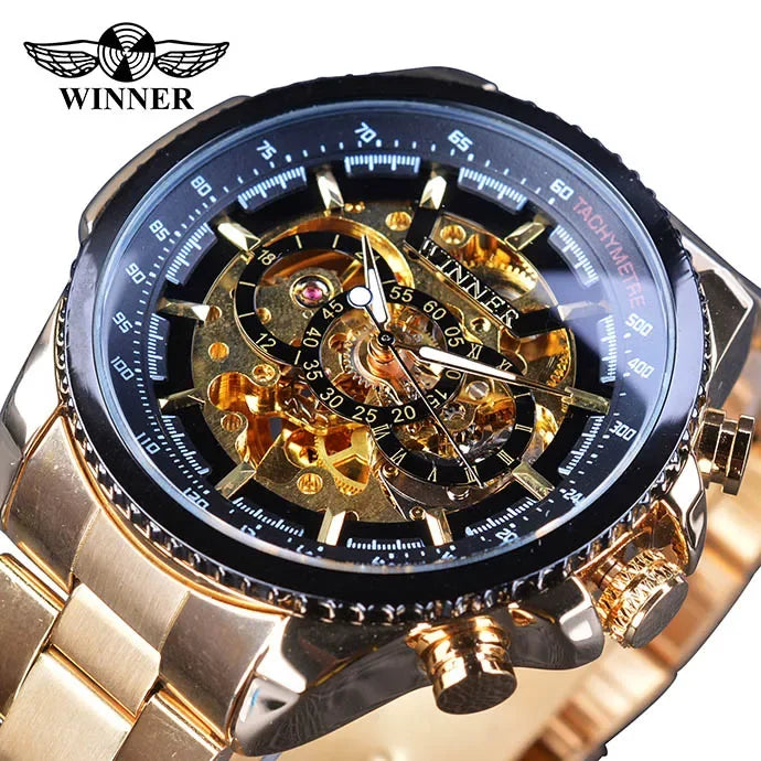 Automatic Sport Watch - Waterproof Stainless Steel Mechanical Timepiece