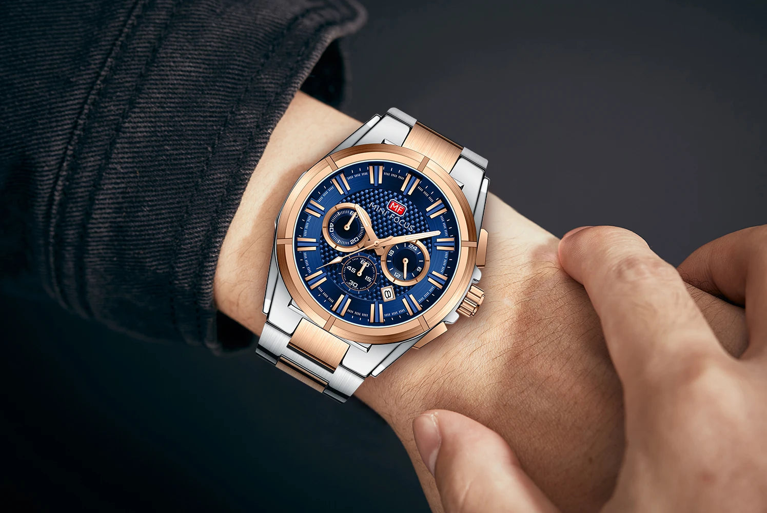 The Golden Prestige - Luminous Chronograph Dress Watch