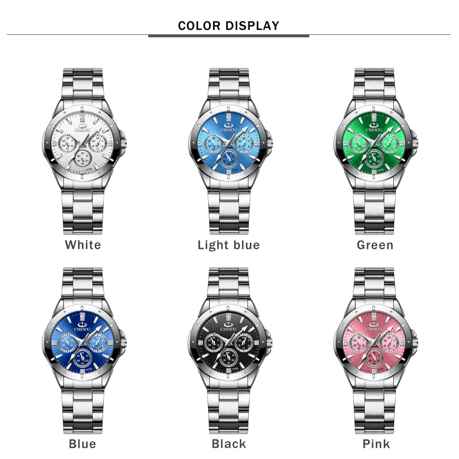 Starlight Elegance - Women's Luxury Rhinestone Quartz Watch