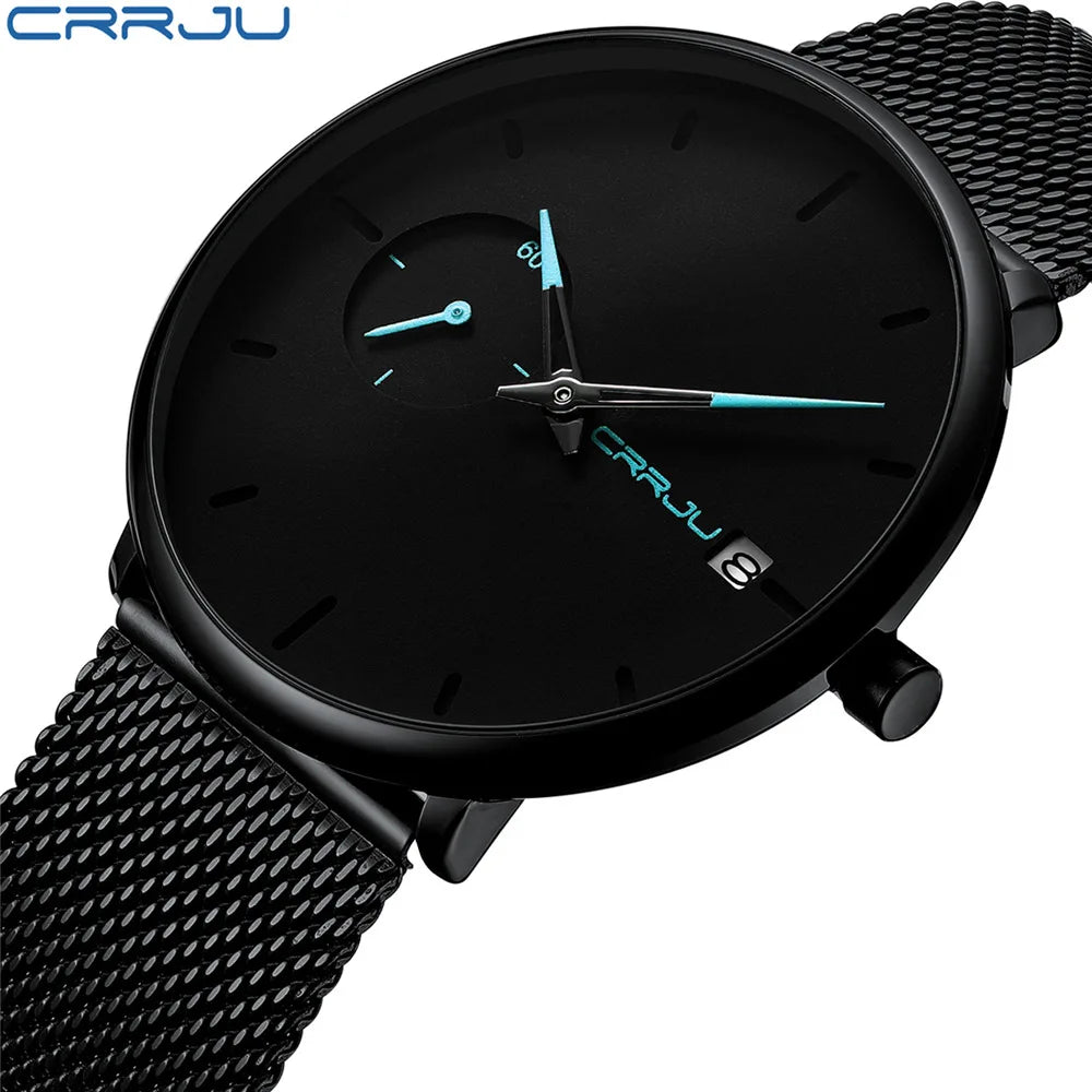 CRRJU Classic Ultra Thin Mesh Watch