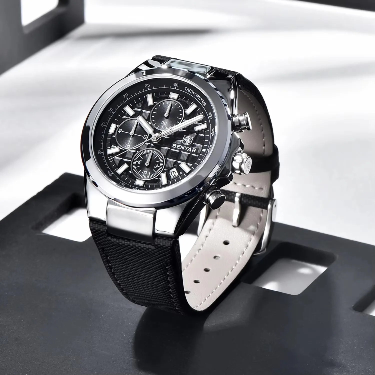 BENYAR 2024 New 5206 Men's Watches Top Luxury Watch for Men Quartz Wristwatches Chronograph Waterproof Sports Luminous Clock