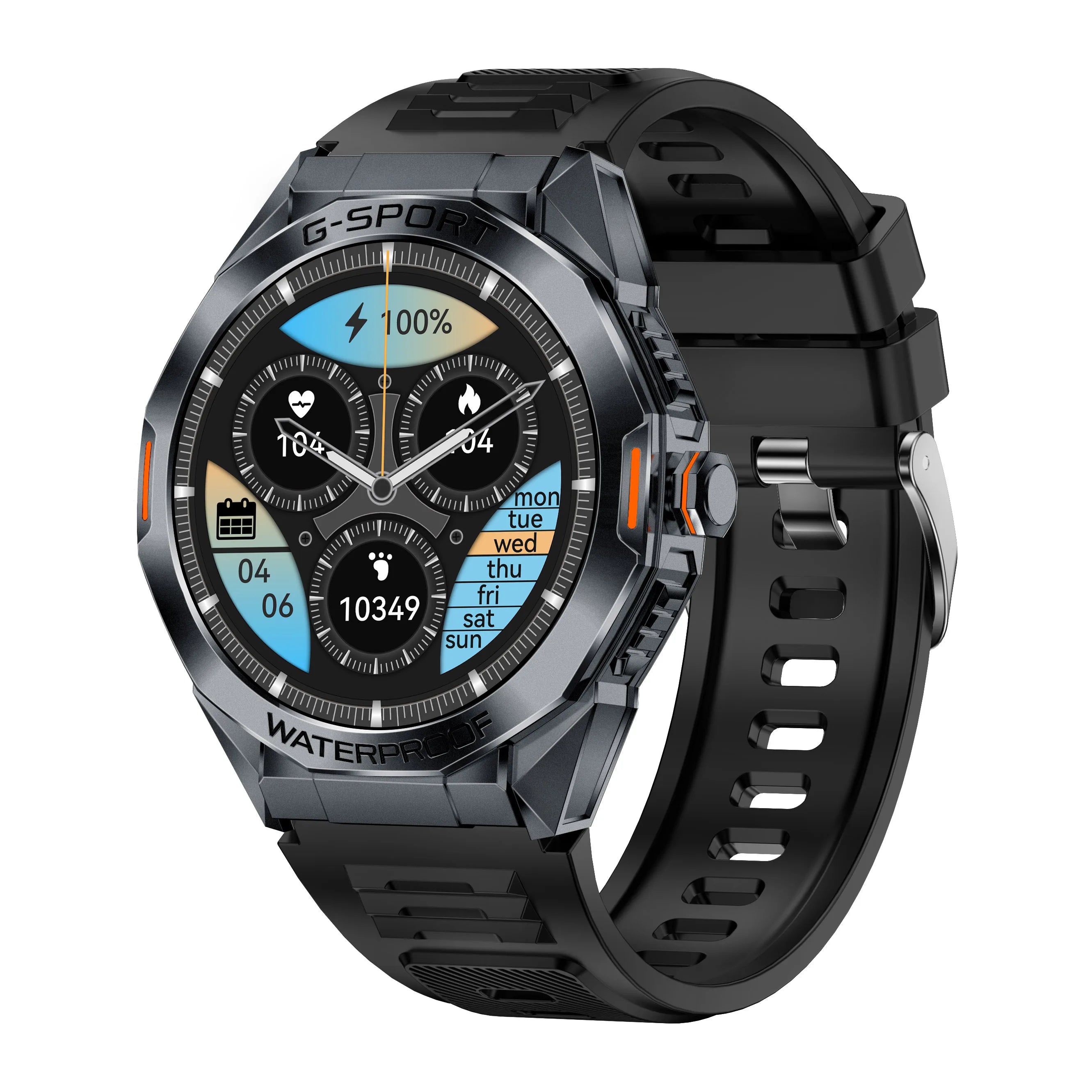 SENBONO H89 New Smartwatch Men  HD Big Screen BT Calls Water Proof 350mAh Big Battery Men Sports Fitness Tracking Smart Watch